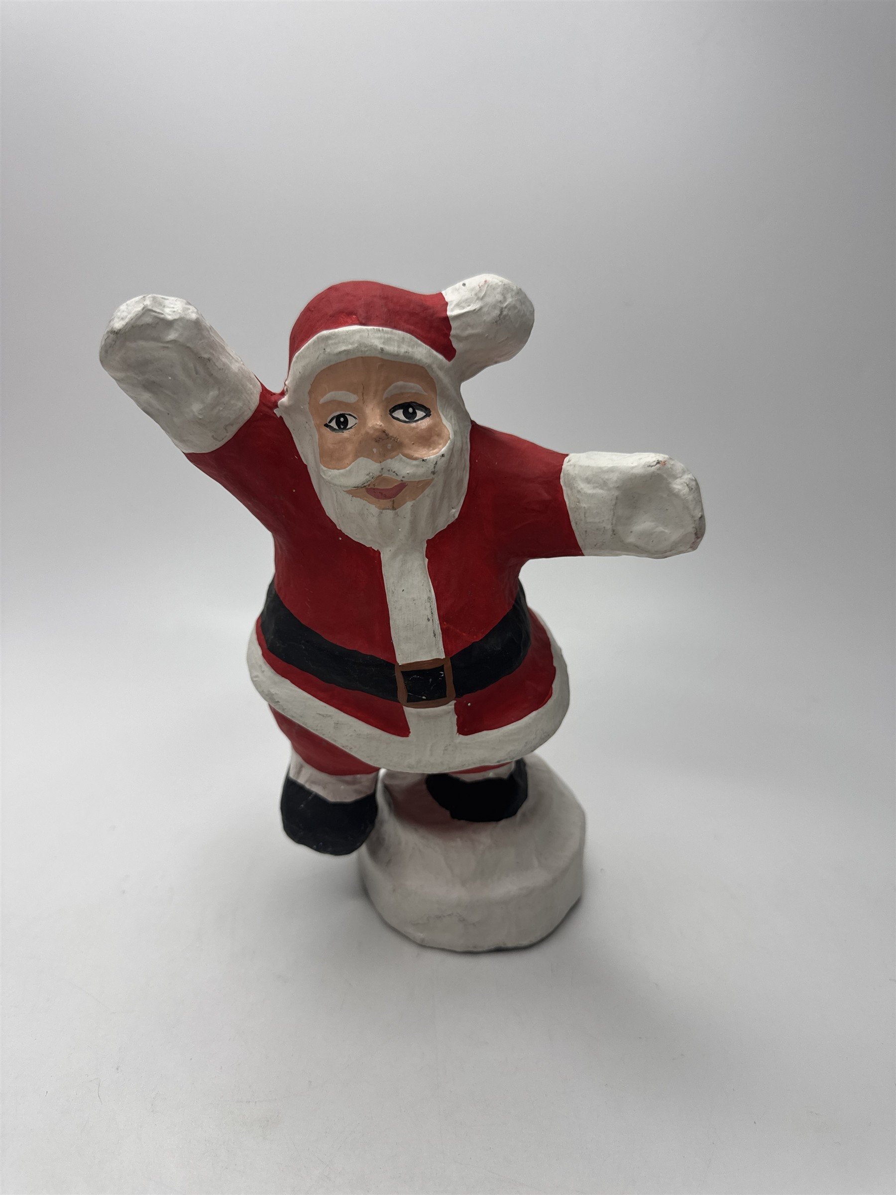 Vintage 7" Paper Mache Santa Claus Figurine Christmas Holiday Folk Art Decor