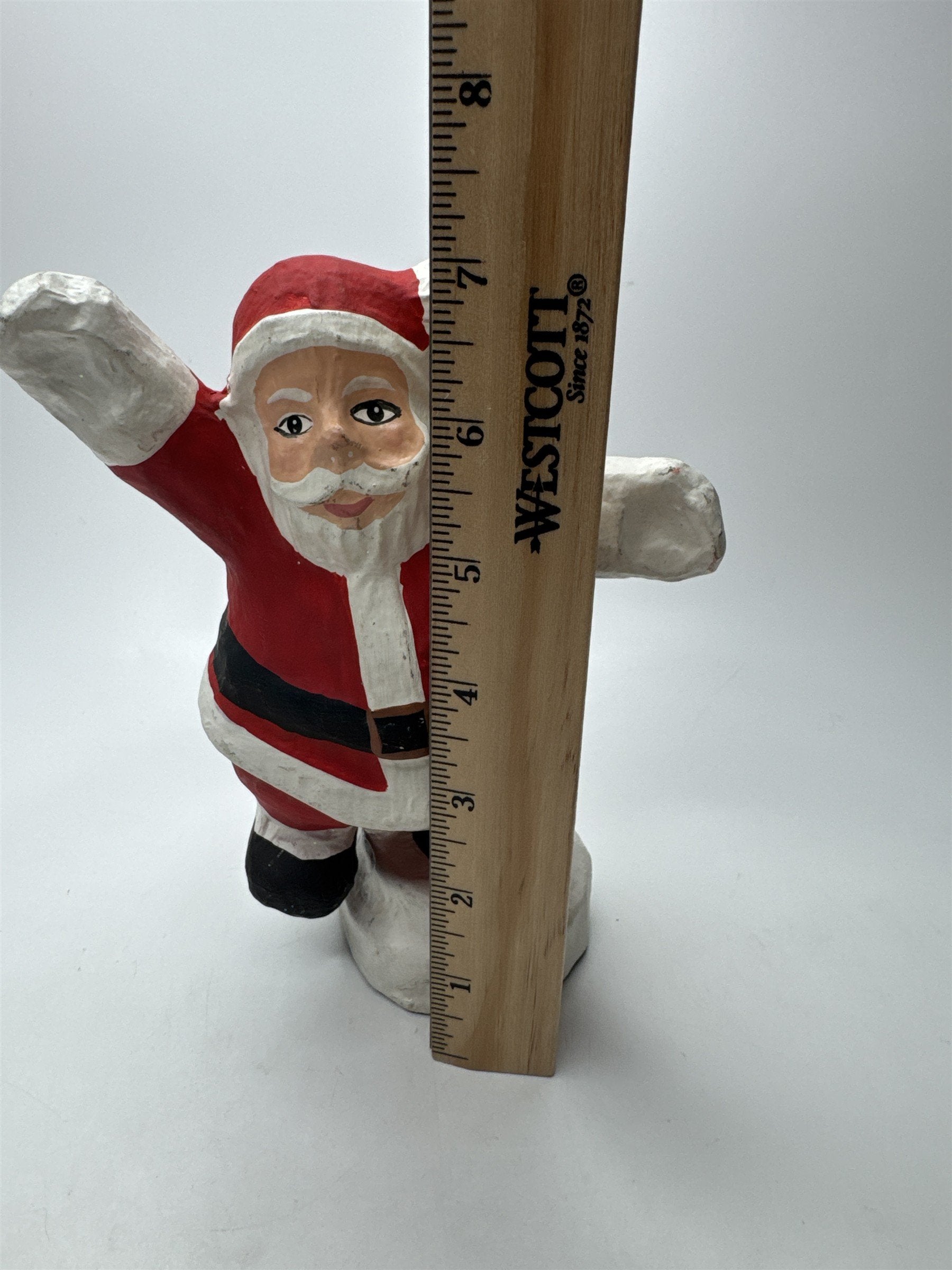 Vintage 7" Paper Mache Santa Claus Figurine Christmas Holiday Folk Art Decor