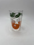 Vtg 1950s Tropicana Promo Orange Blossom Juice Glass Tumbler Retro