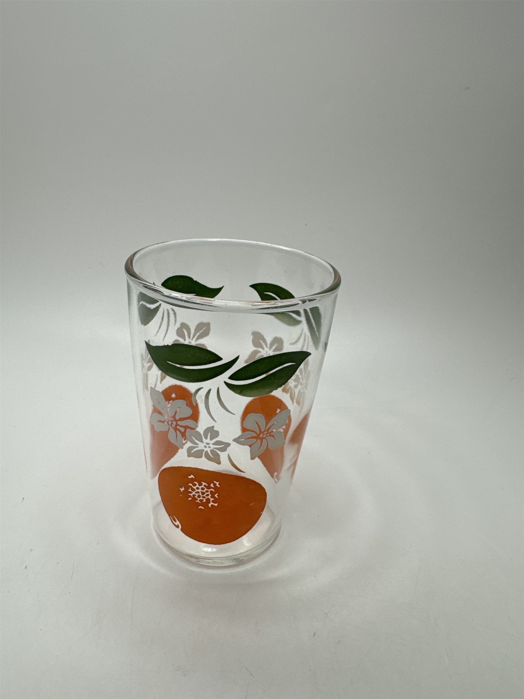 Vtg 1950s Tropicana Promo Orange Blossom Juice Glass Tumbler Retro