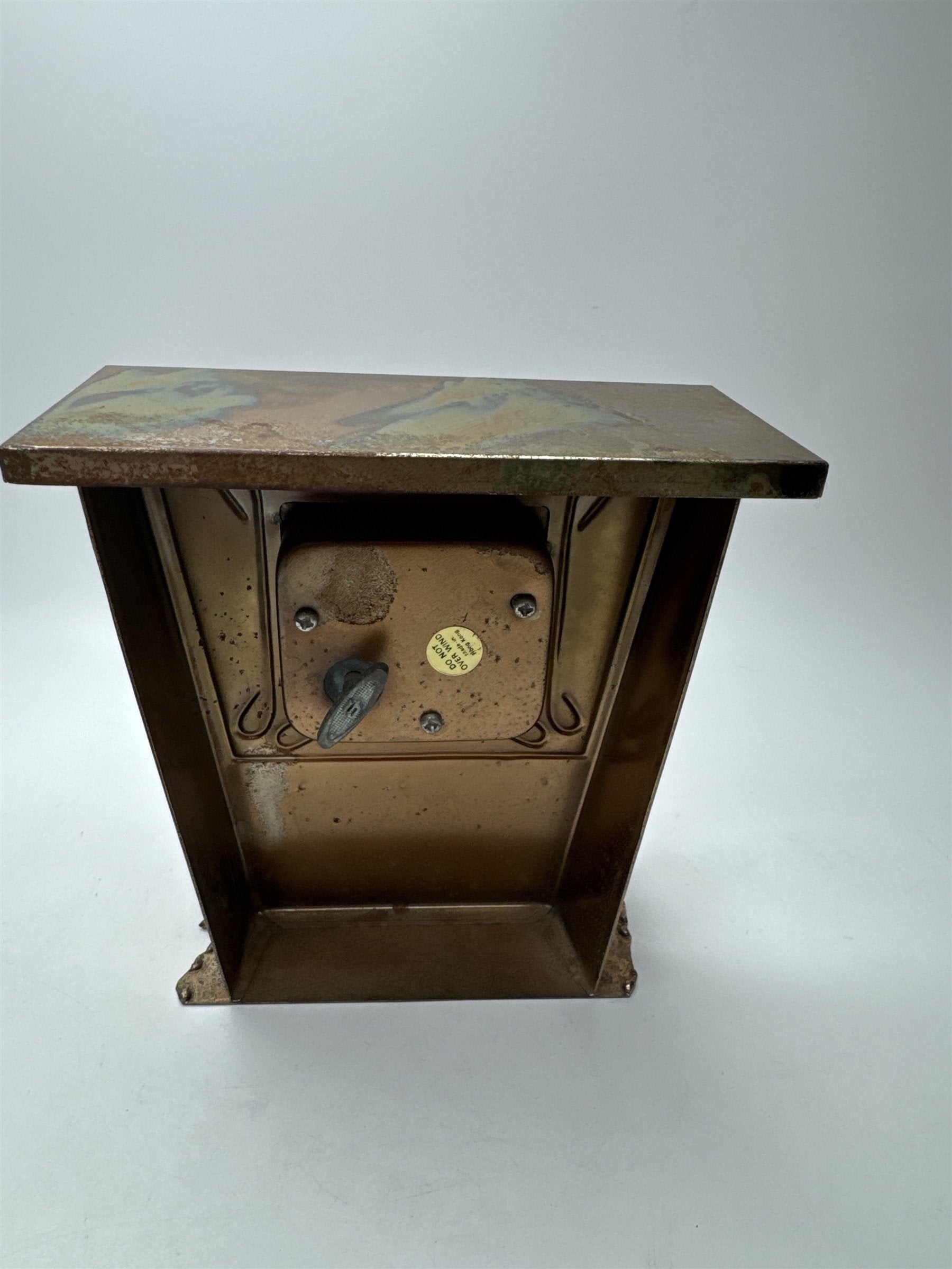 Vintage Metal Grand Piano Music Box Patina Pianist Musician Folk Art Saloon