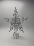 12" Silver Wire Filigree Star Tree Topper Victorian Christmas Ornament Decor