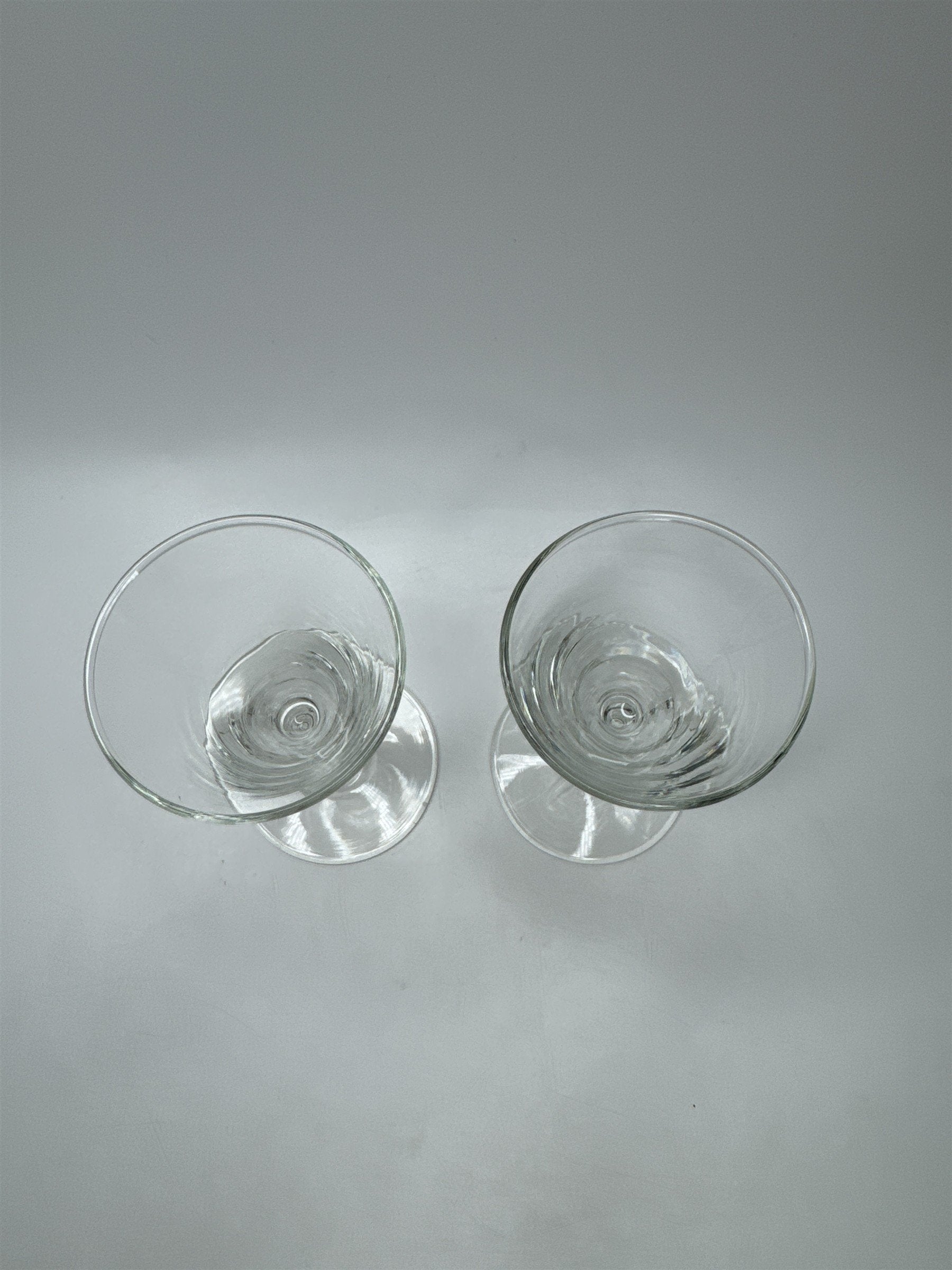 Vintage Libbey Set 2 Georgian Sherry Cordial Liqueur Glasses Barware