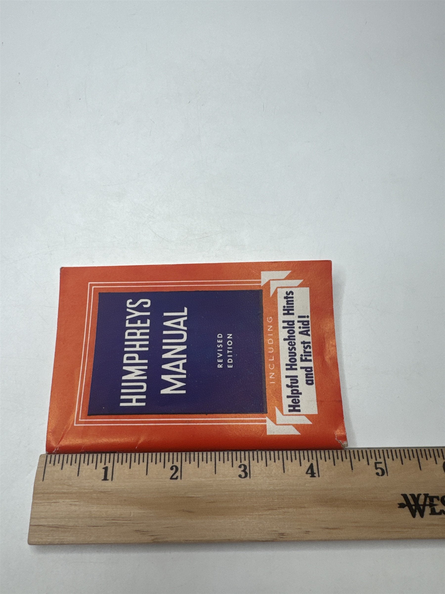 Vintage Humphreys Manual Booklet Household Hints First Aid Miniature Pocket Guid