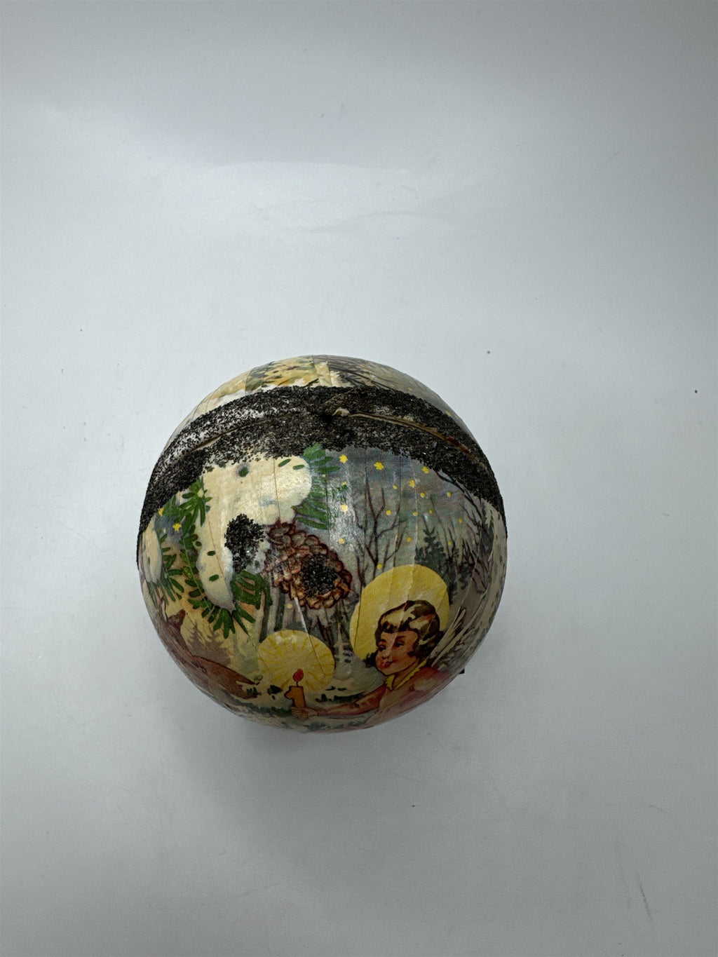 Antique Paper Mache Angel Ornament Candy Container Victorian Litho
