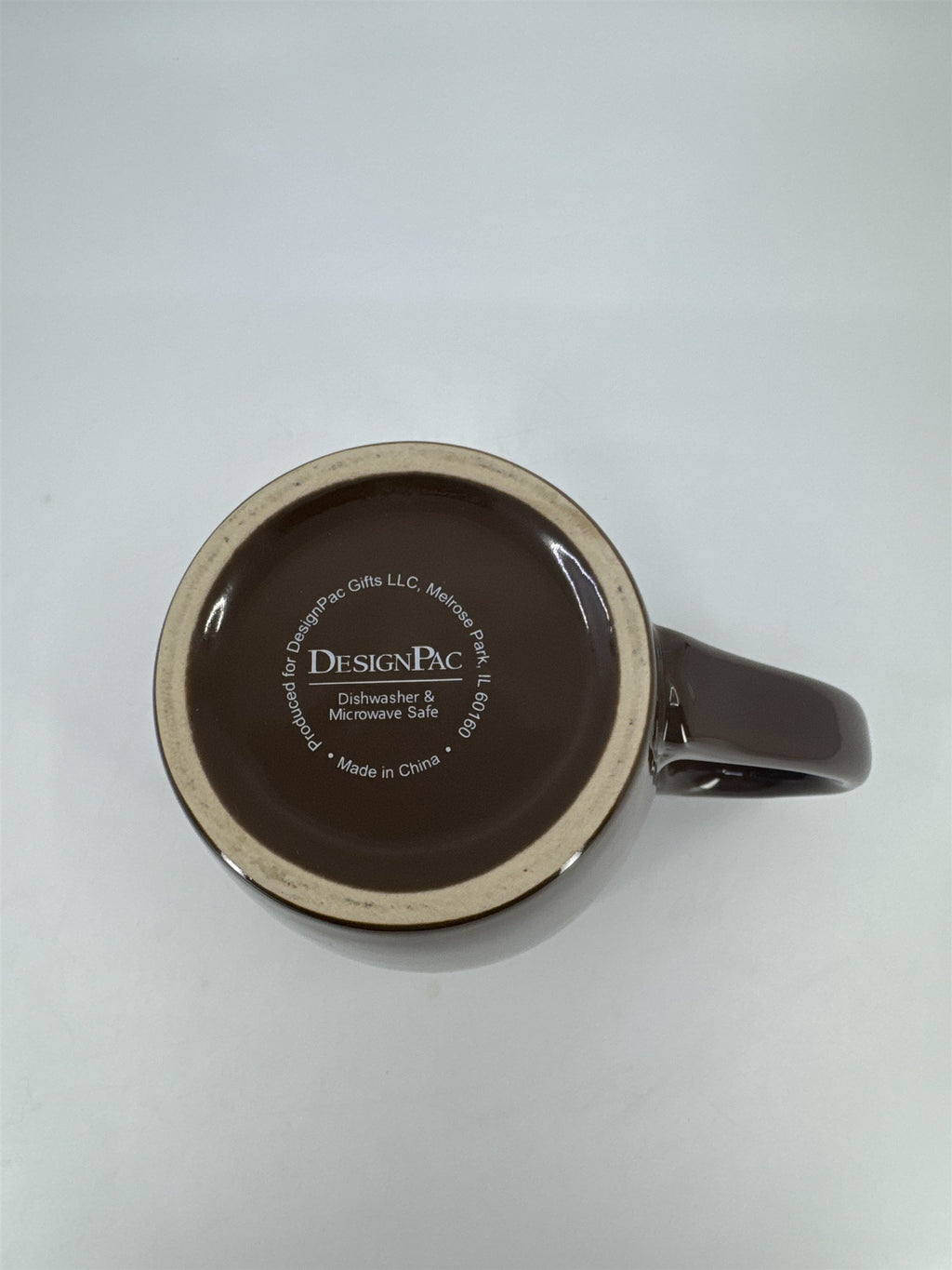 Vintage DesignPac Ceramic Floral Brown Coffee Drinking Mug