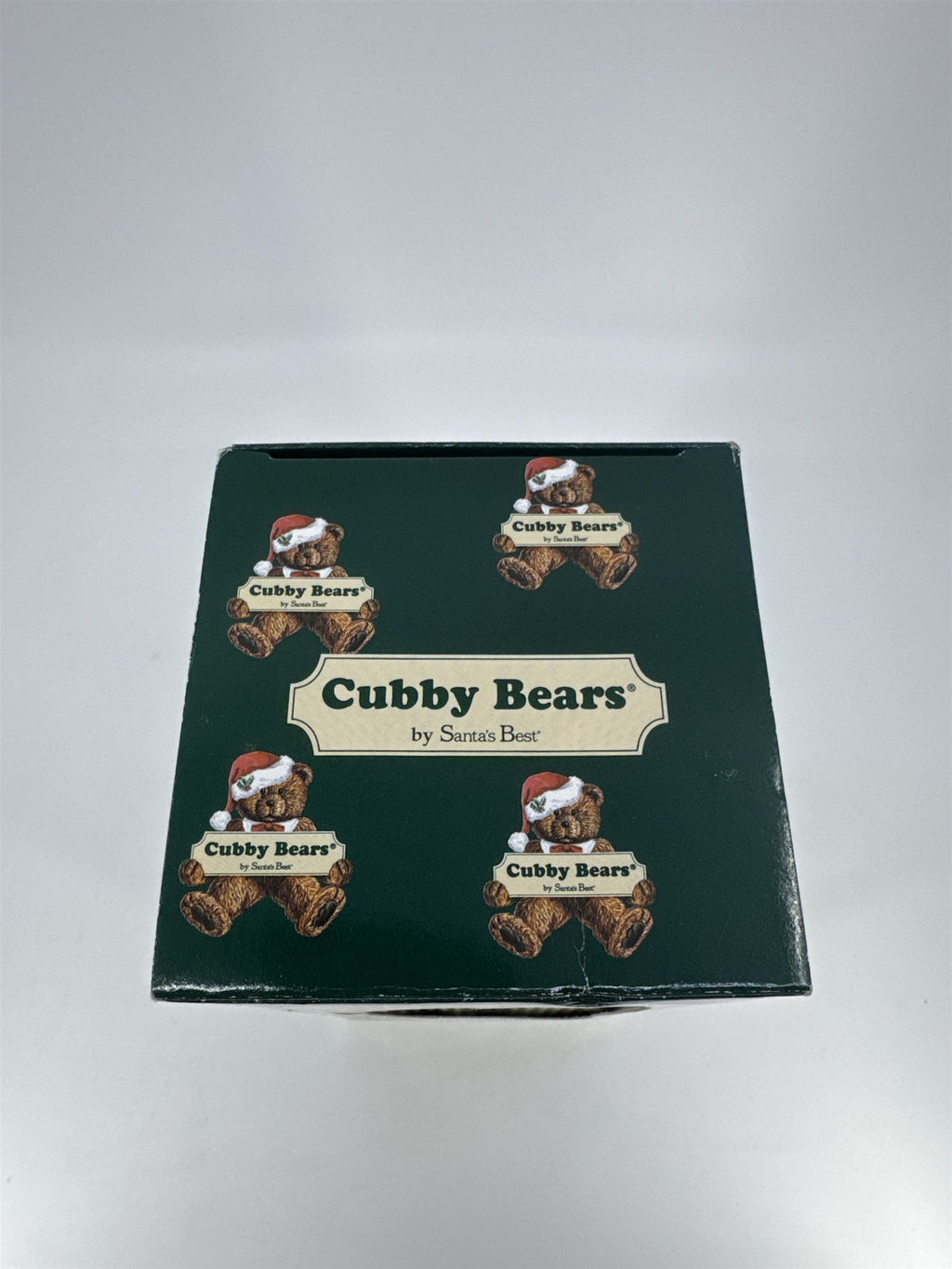Vintage Cubby Bears European Style Mouth Blown Glass Bear Ornament Santa's Best