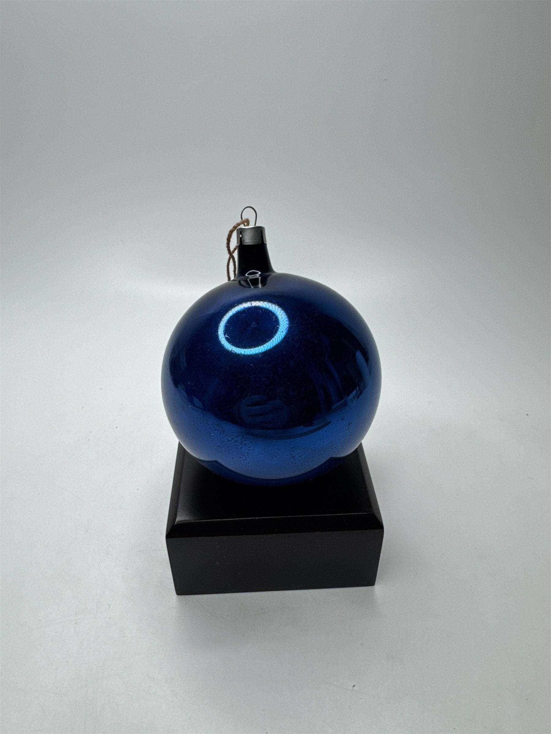 Vintage Blue Mercury Glass Ornament Ball Christmas Holiday MCM USA