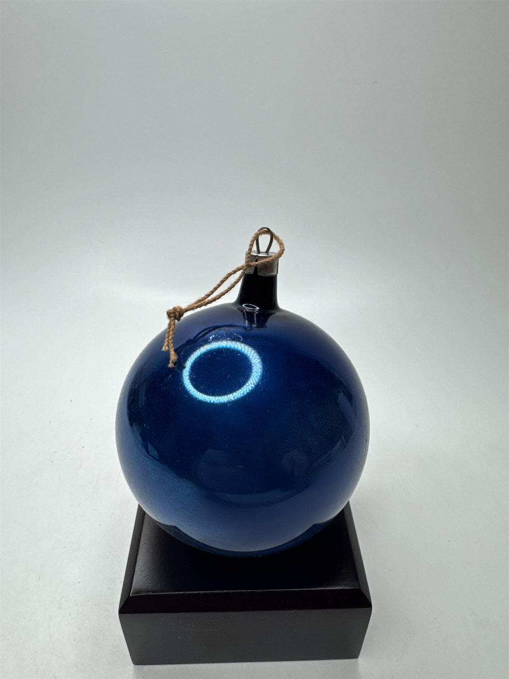 Vintage Blue Mercury Glass Ornament Ball Christmas Holiday MCM USA