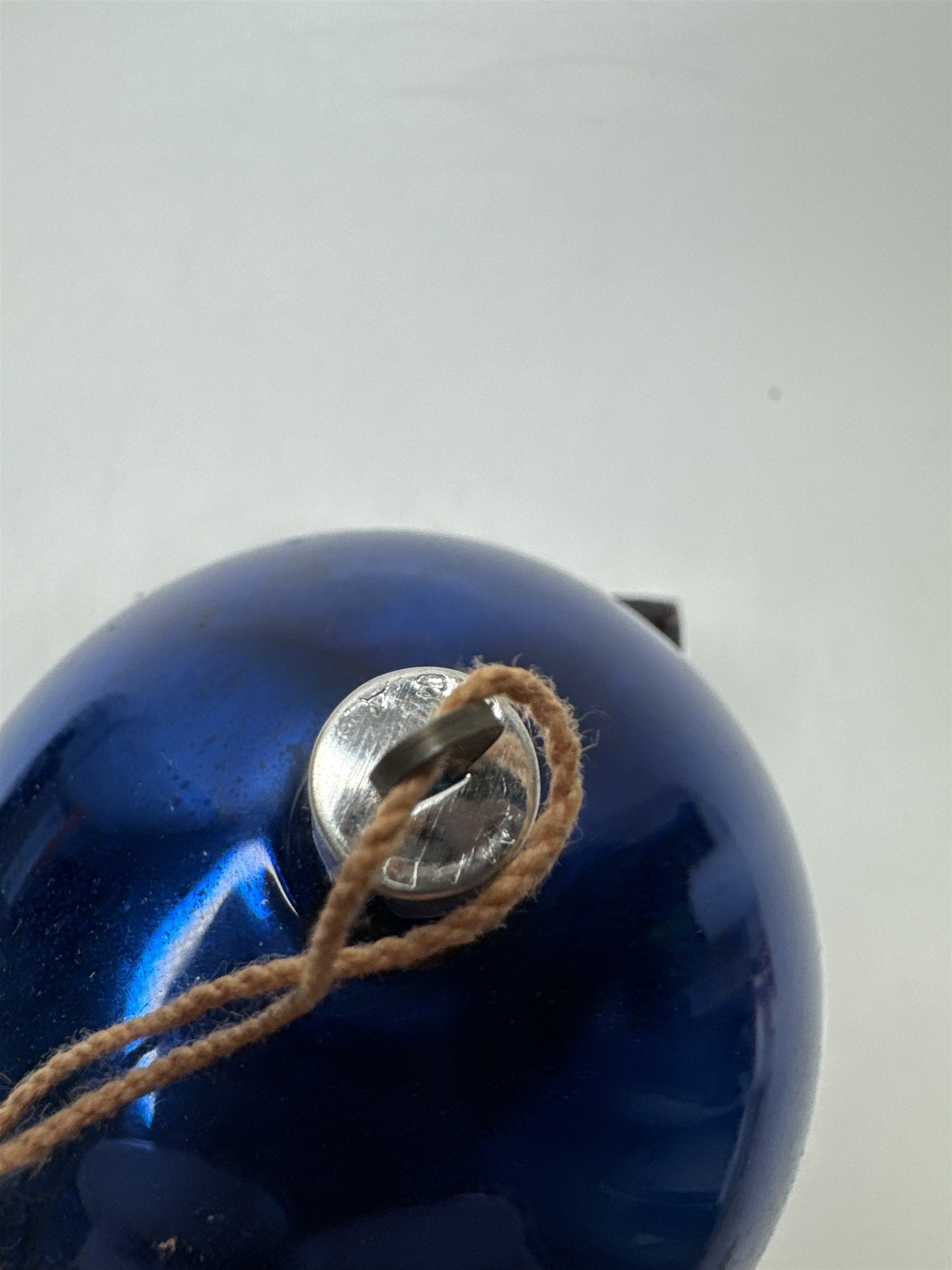 Vintage Blue Mercury Glass Ornament Ball Christmas Holiday MCM USA