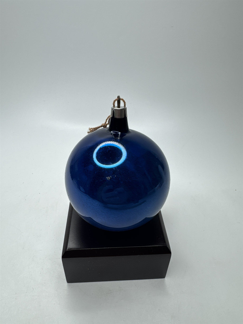 Vintage Cobalt Blue Mercury Glass Ornament Ball Christmas Holiday MCM USA