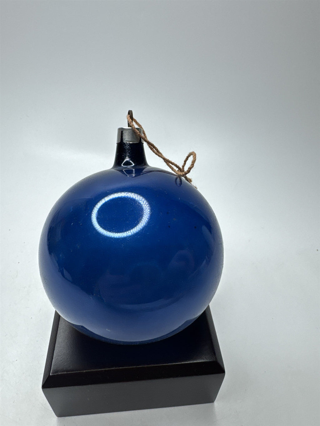 Vintage Cobalt Blue Mercury Glass Ornament Ball Christmas Holiday MCM USA