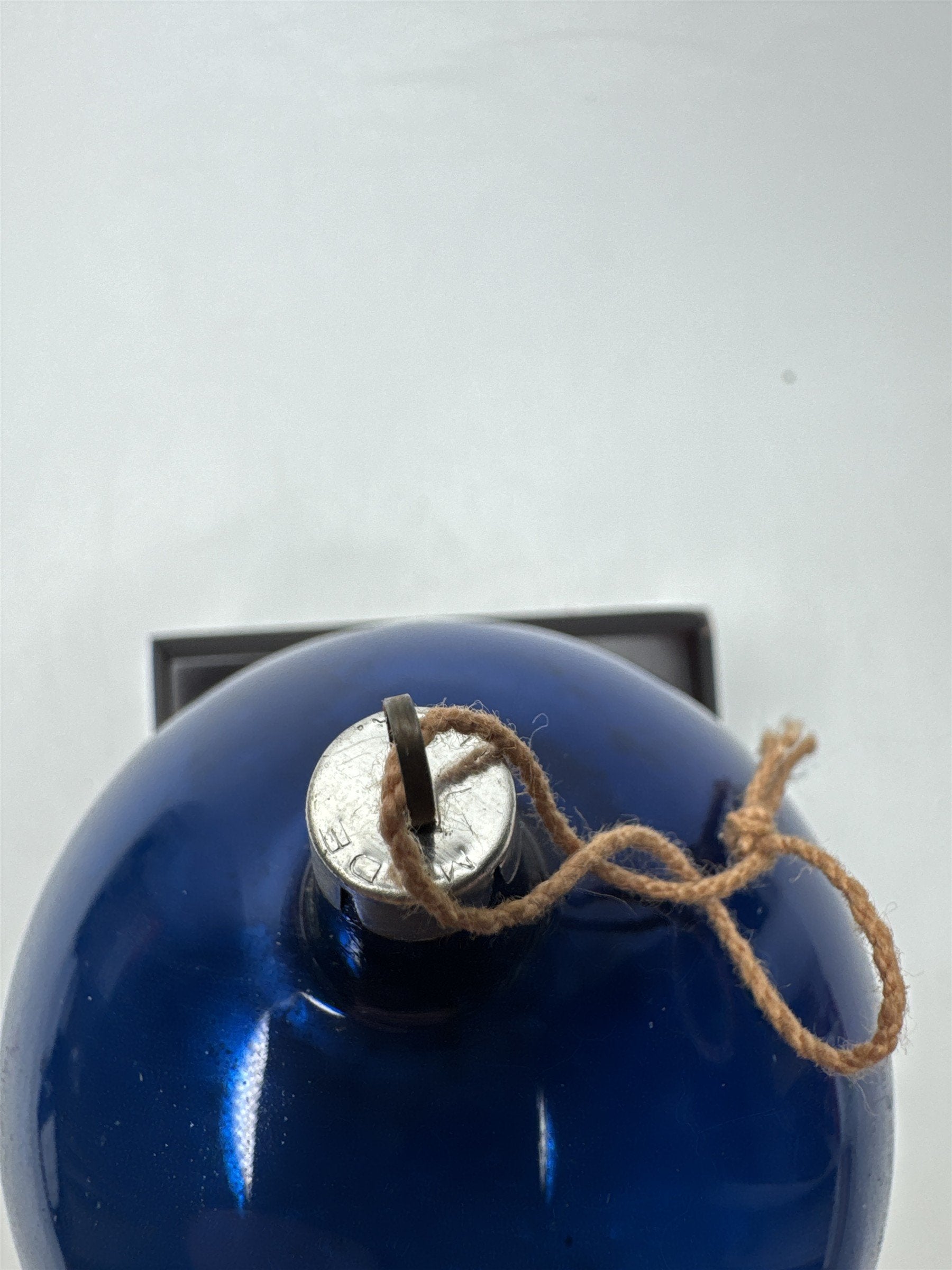 Vintage Cobalt Blue Mercury Glass Ornament Ball Christmas Holiday MCM USA