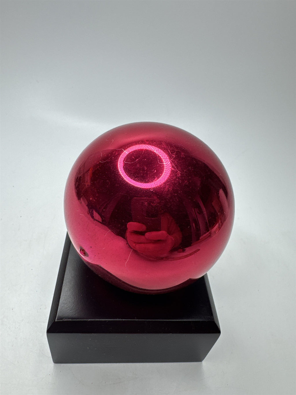 Vintage Red Mercury Glass Ornament Ball Christmas Holiday MCM USA Crazing