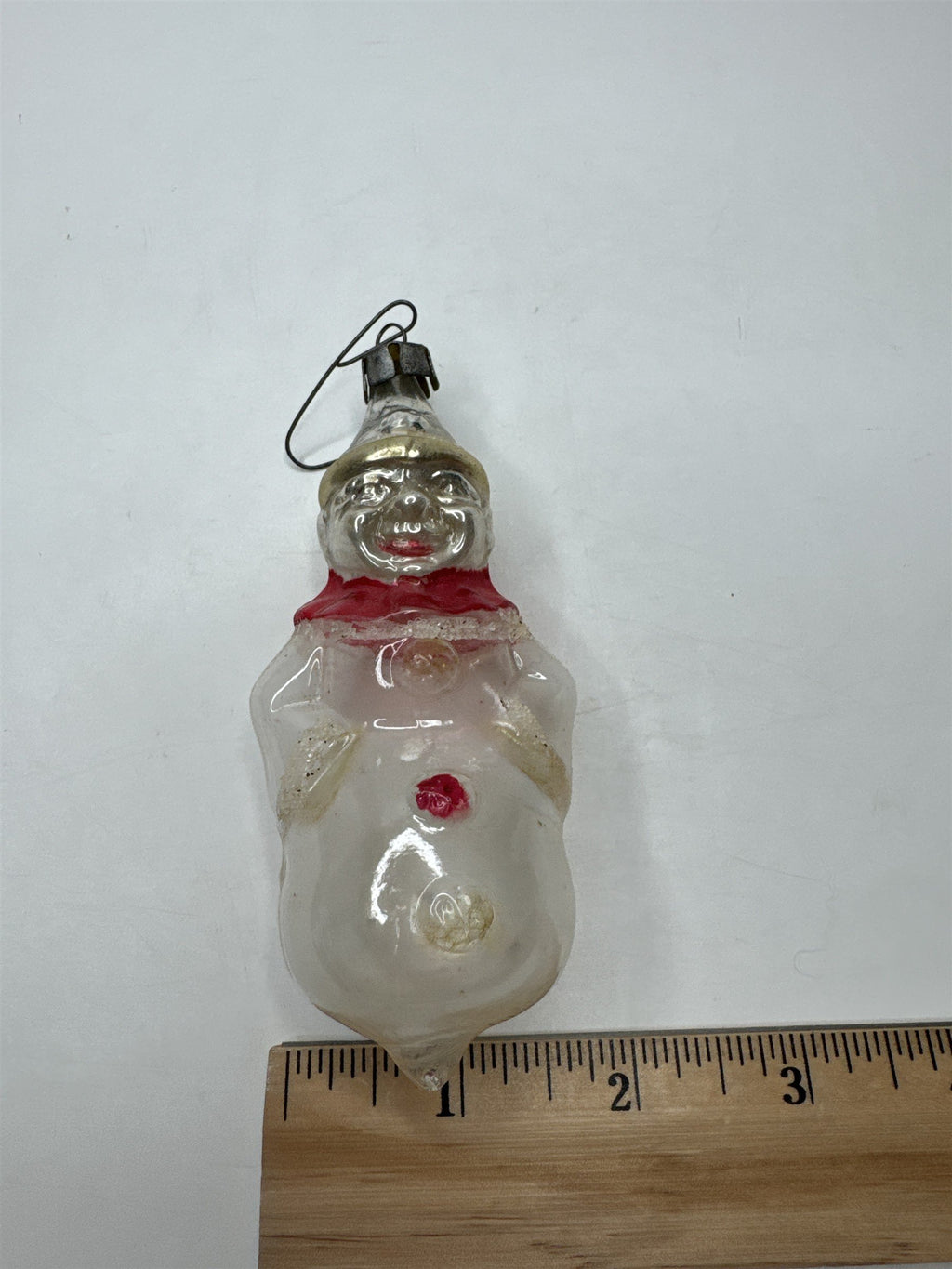 Antique Poland Blown Glass Clown Jester Figural Ornament Christmas