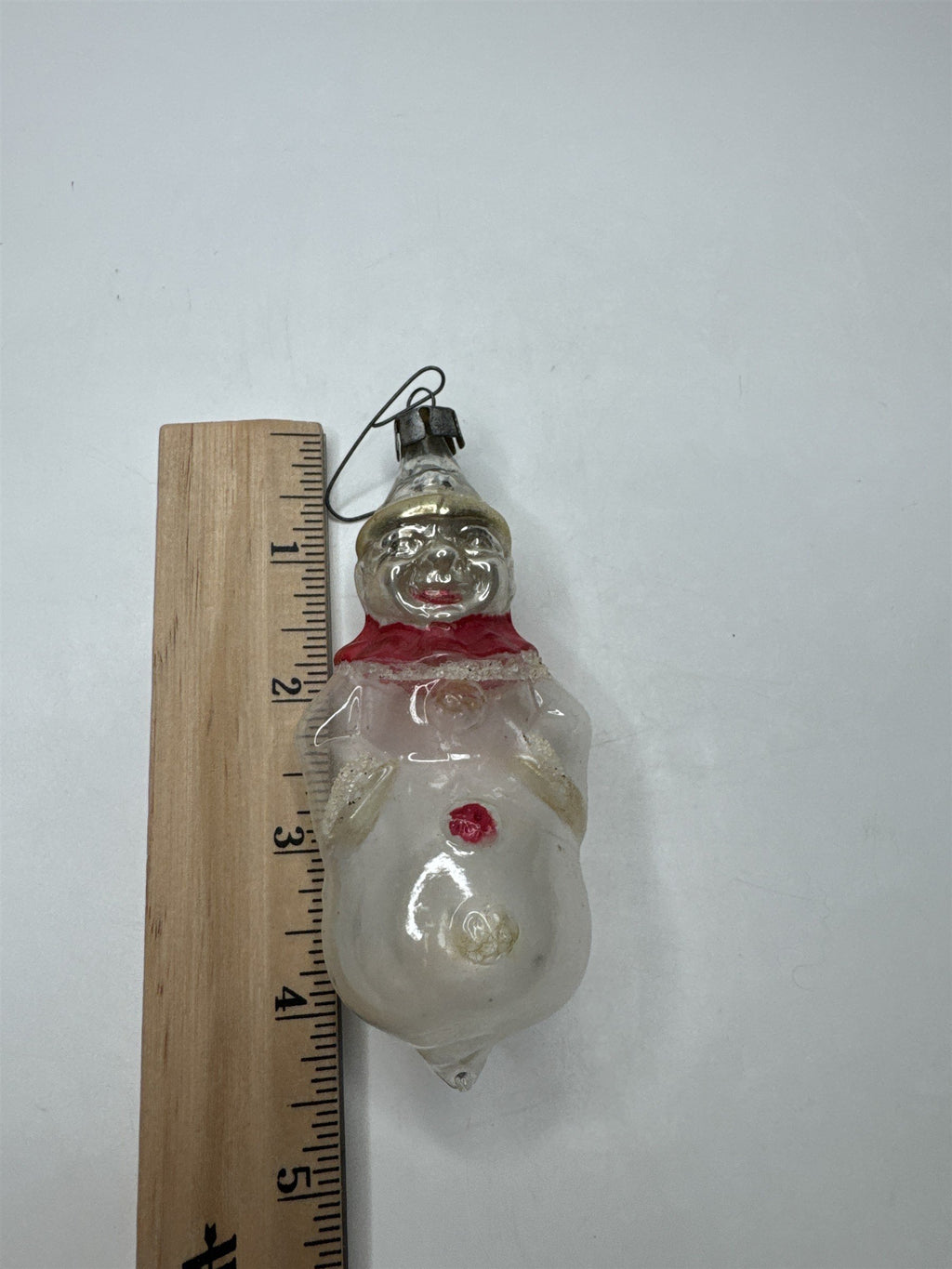 Antique Poland Blown Glass Clown Jester Figural Ornament Christmas