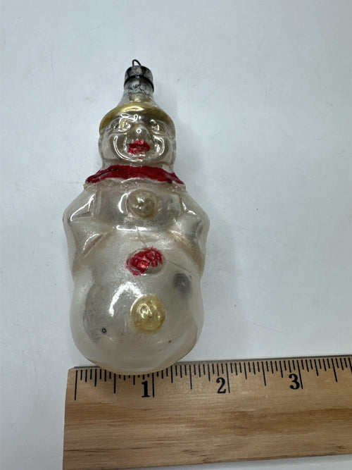 Antique Poland Blown Glass Clown Jester Figural Ornament Christmas Folk Art