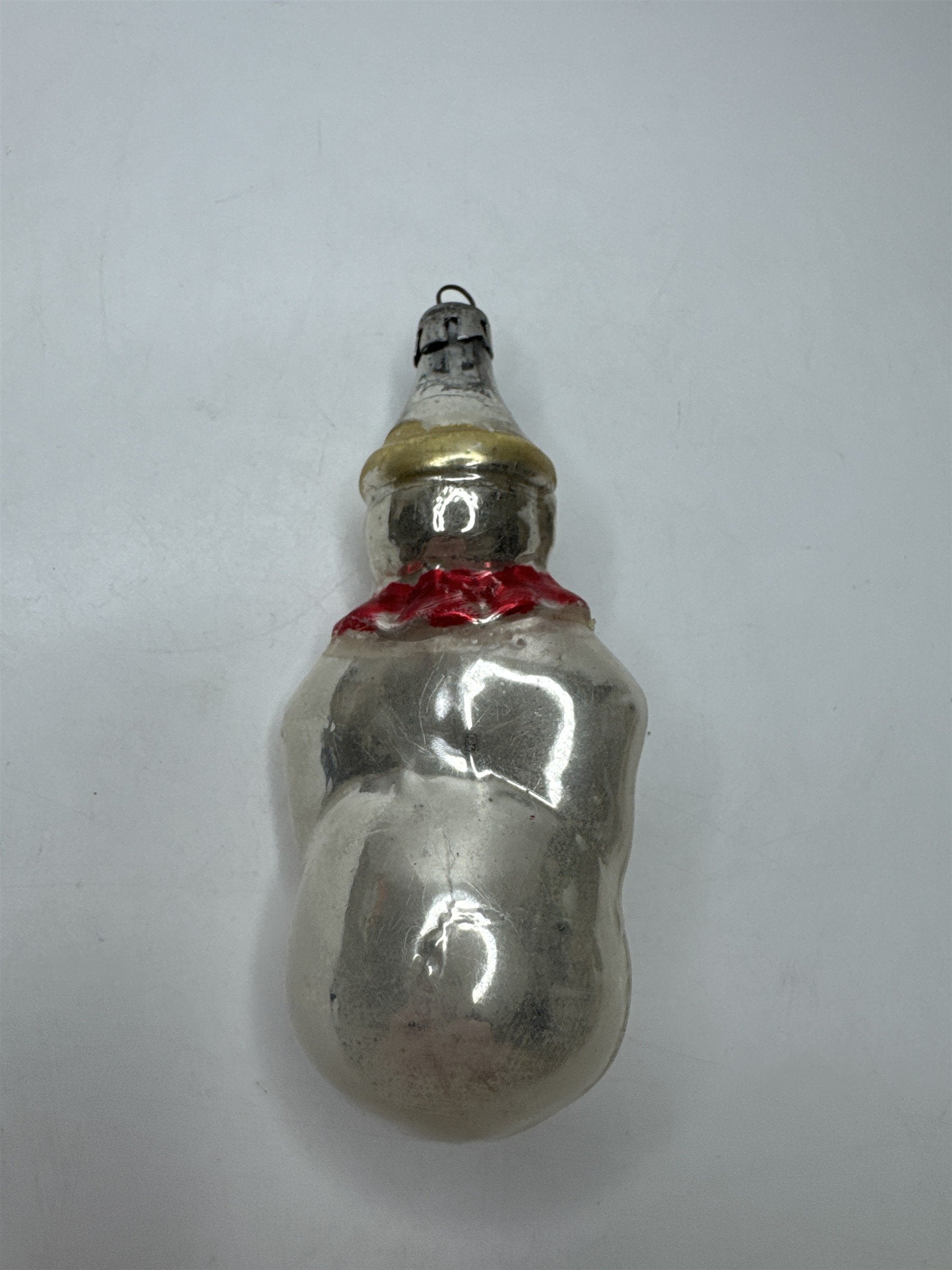 Antique Poland Blown Glass Clown Jester Figural Ornament Christmas Folk Art