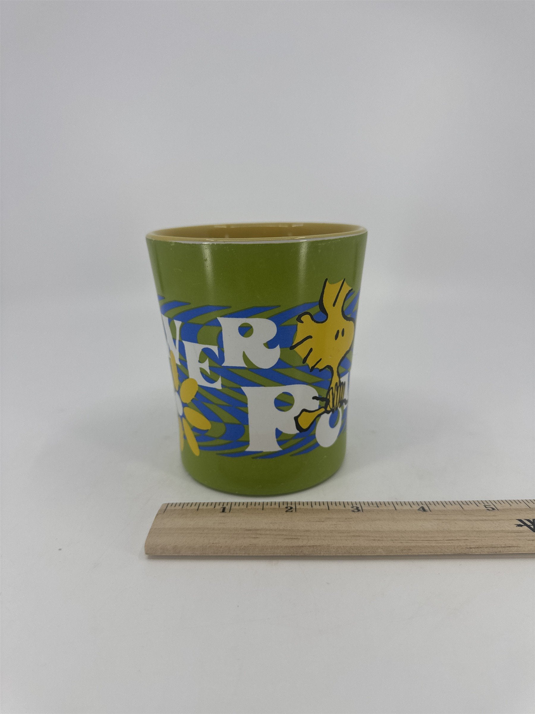 Vintage Peanuts Woodstock Flower Power Peace Sign Hippie Vibes Coffee Mug