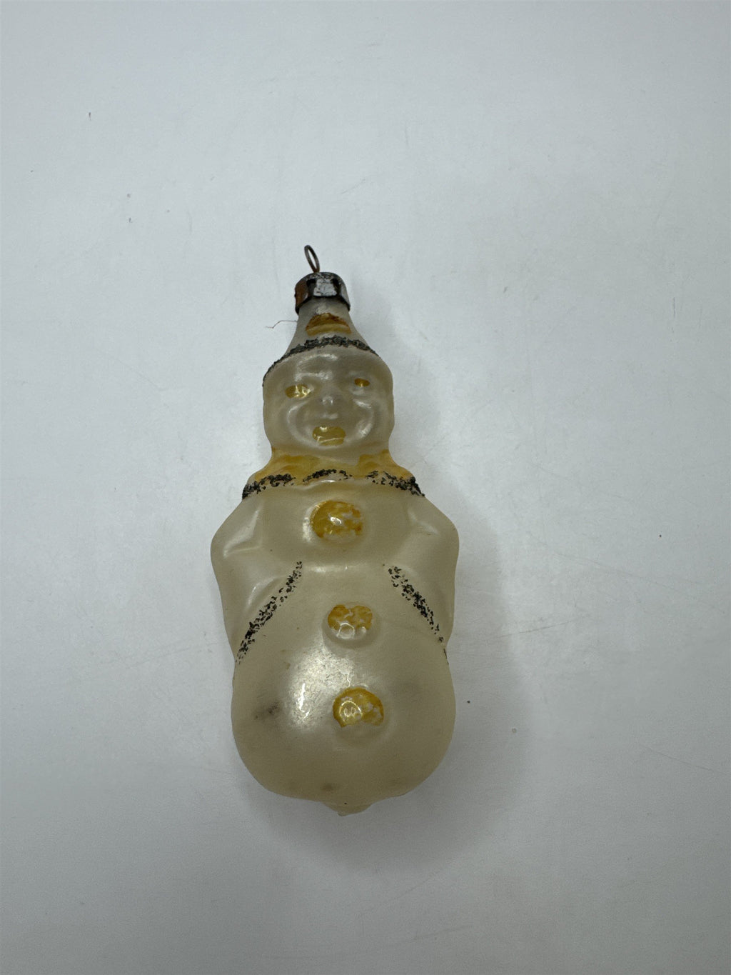 Antique Poland Blown Glass Clown Jester Figural Ornament Christmas Folk Art