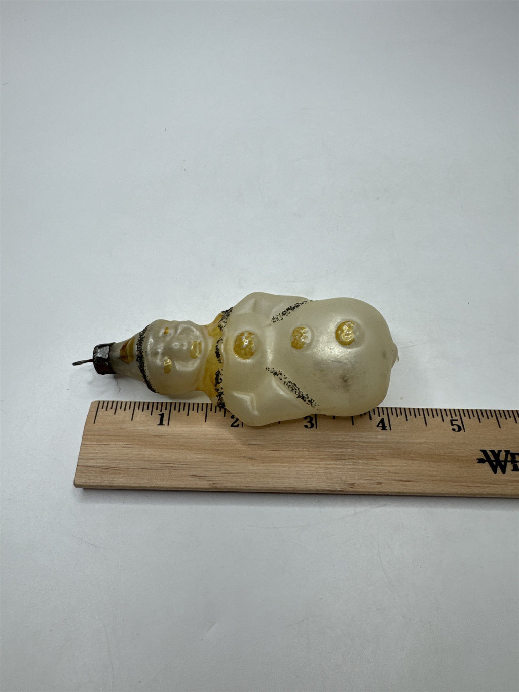 Antique Poland Blown Glass Clown Jester Figural Ornament Christmas Folk Art