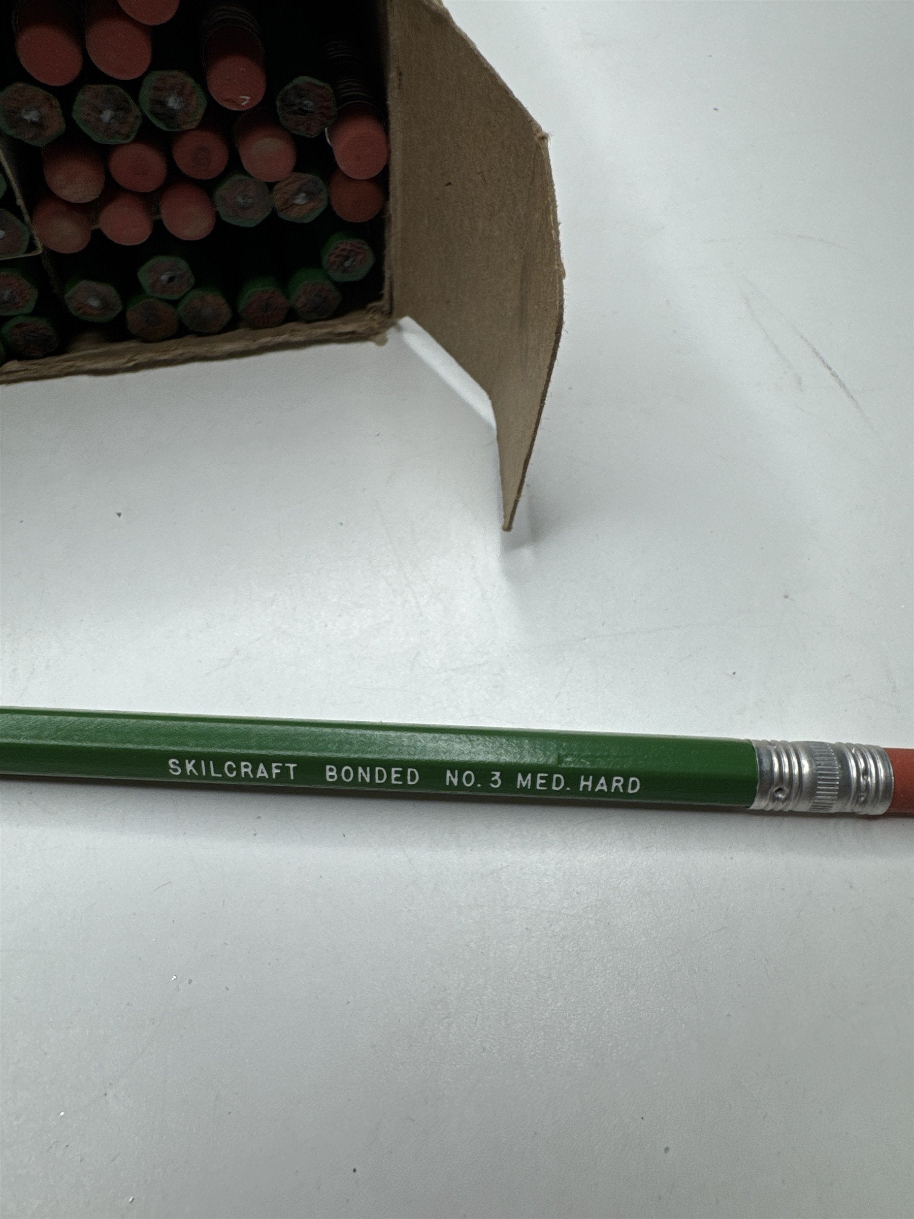 Lot 63 Vintage Skillcraft Bonded No 3 Pencils Green Med Hard NOS Drafting