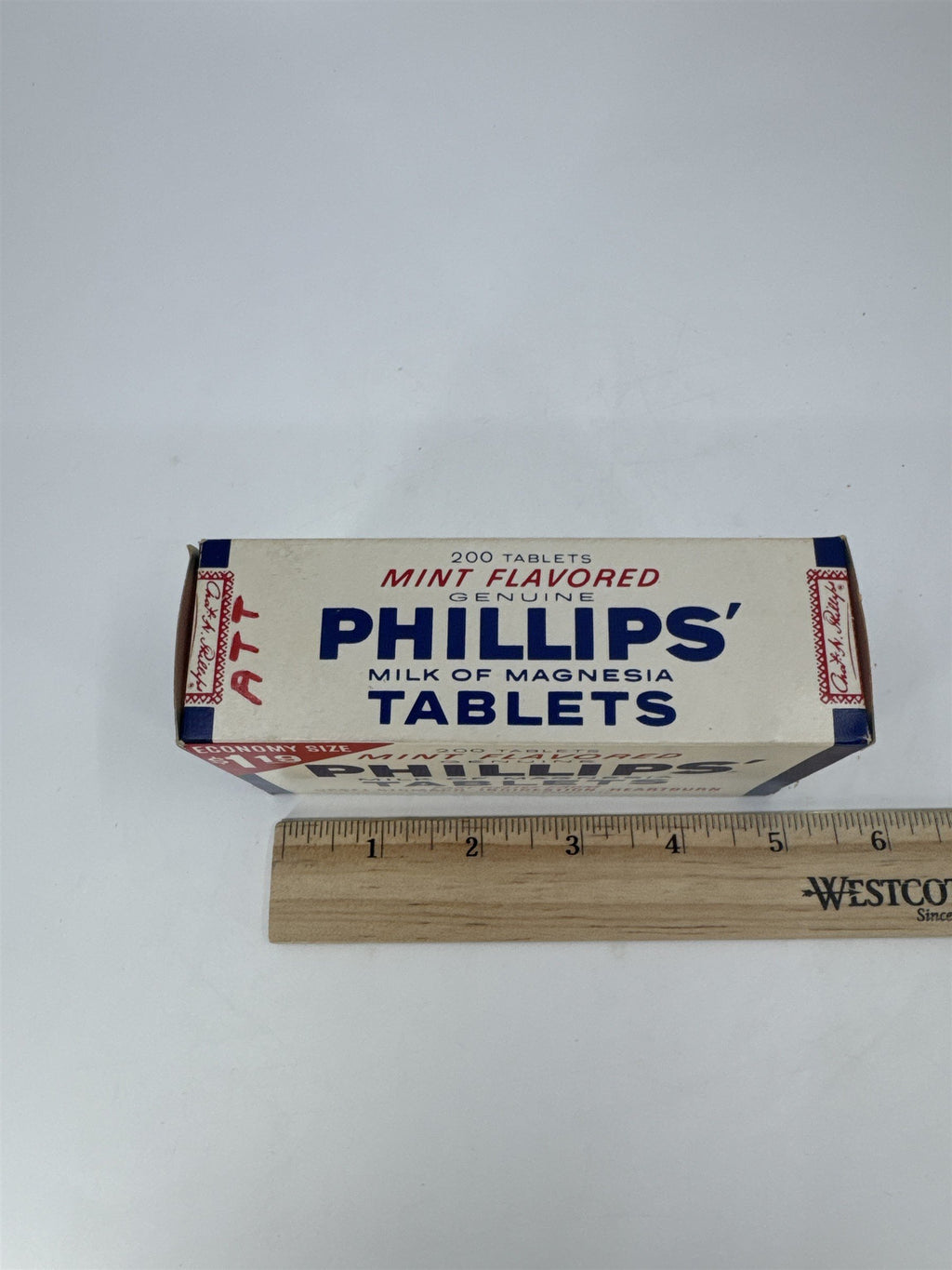 Vintage Mint Flavored Genuine Phillips' Milk Of Magnesia 200 Tablets