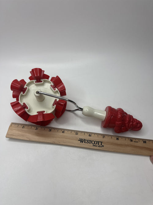1992 Wilton Santa Rolling Cookie Cutter Wheel Pastry Tool Christmas Plastic