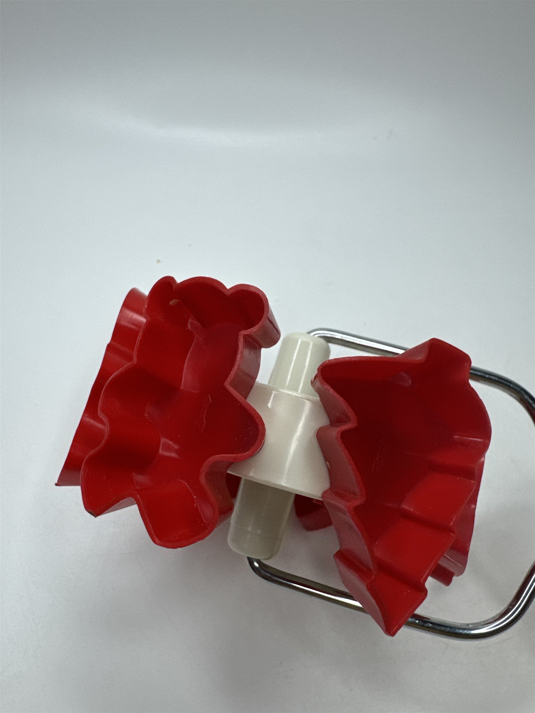 1992 Wilton Santa Rolling Cookie Cutter Wheel Pastry Tool Christmas Plastic