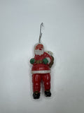 Vintage Empire Hard Plastic Santa Ornament Figurine Teddy Bear Sack Christmas Ki