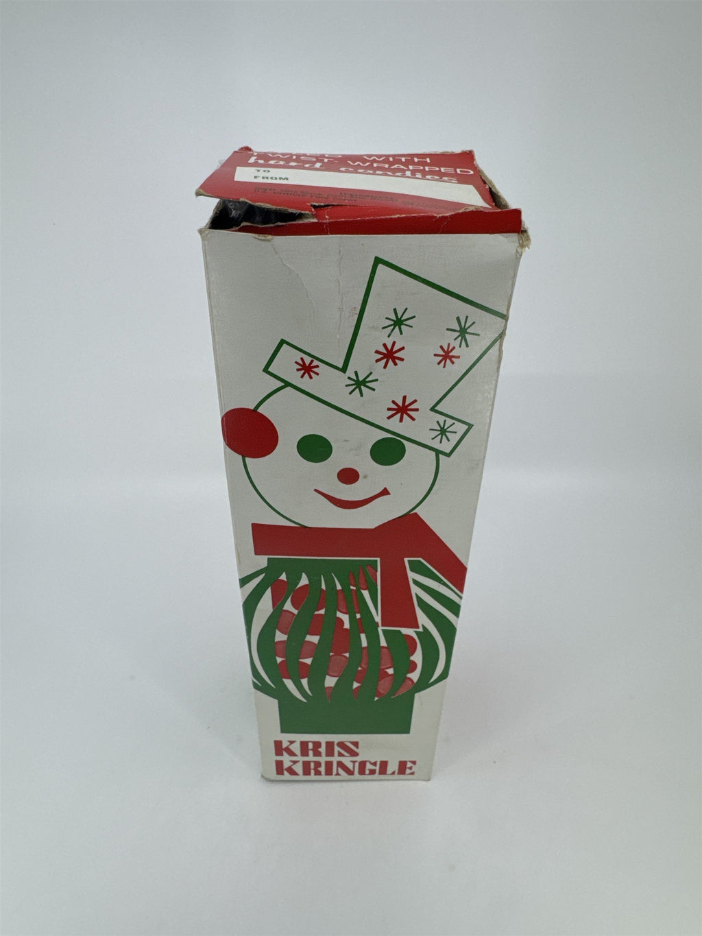 Vintage Kris Kringle The Frosty Twin Rudley Products Christmas Candy Filler