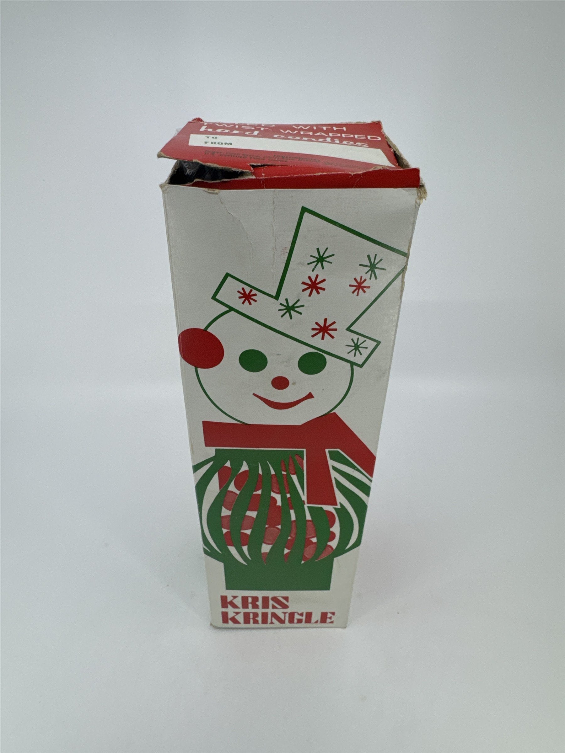 Vintage Kris Kringle The Frosty Twin Rudley Products Christmas Candy Filler