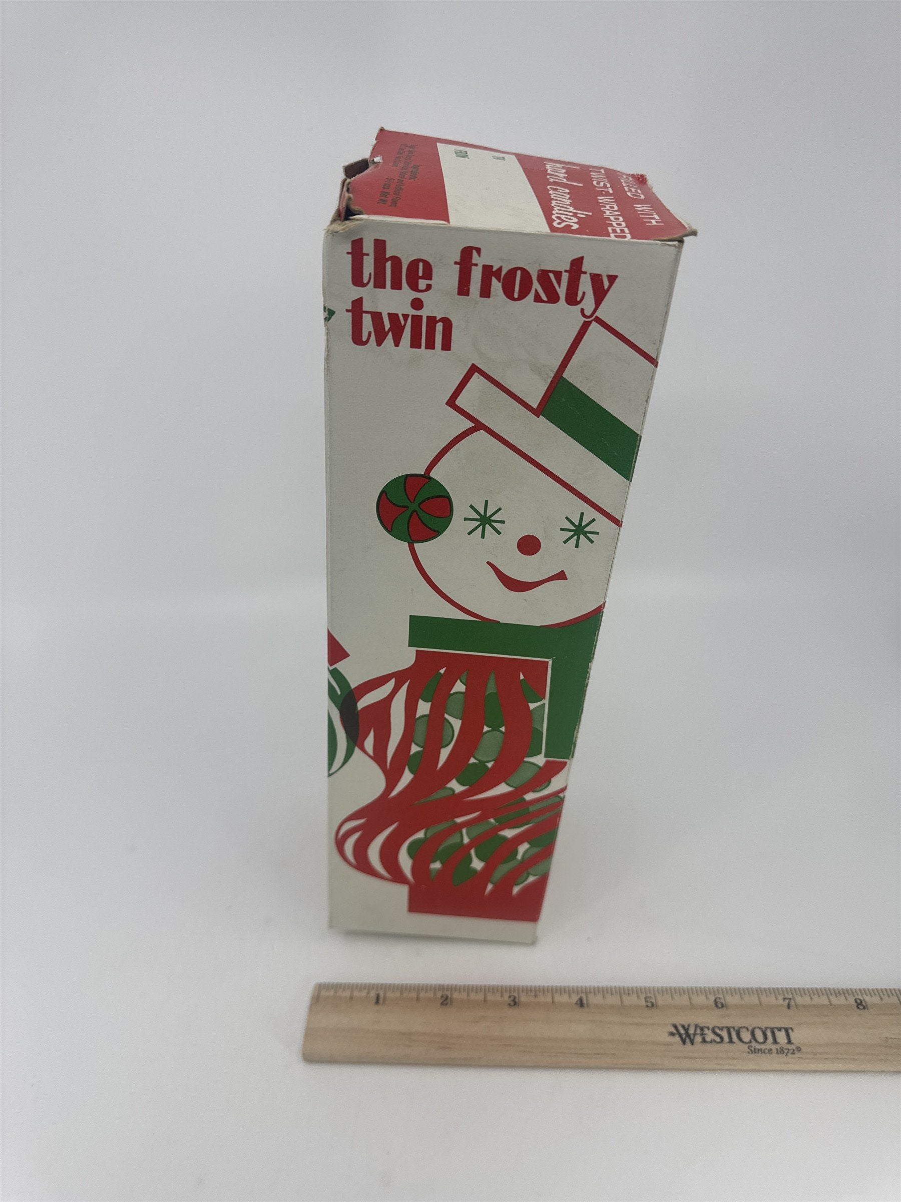 Vintage Kris Kringle The Frosty Twin Rudley Products Christmas Candy Filler