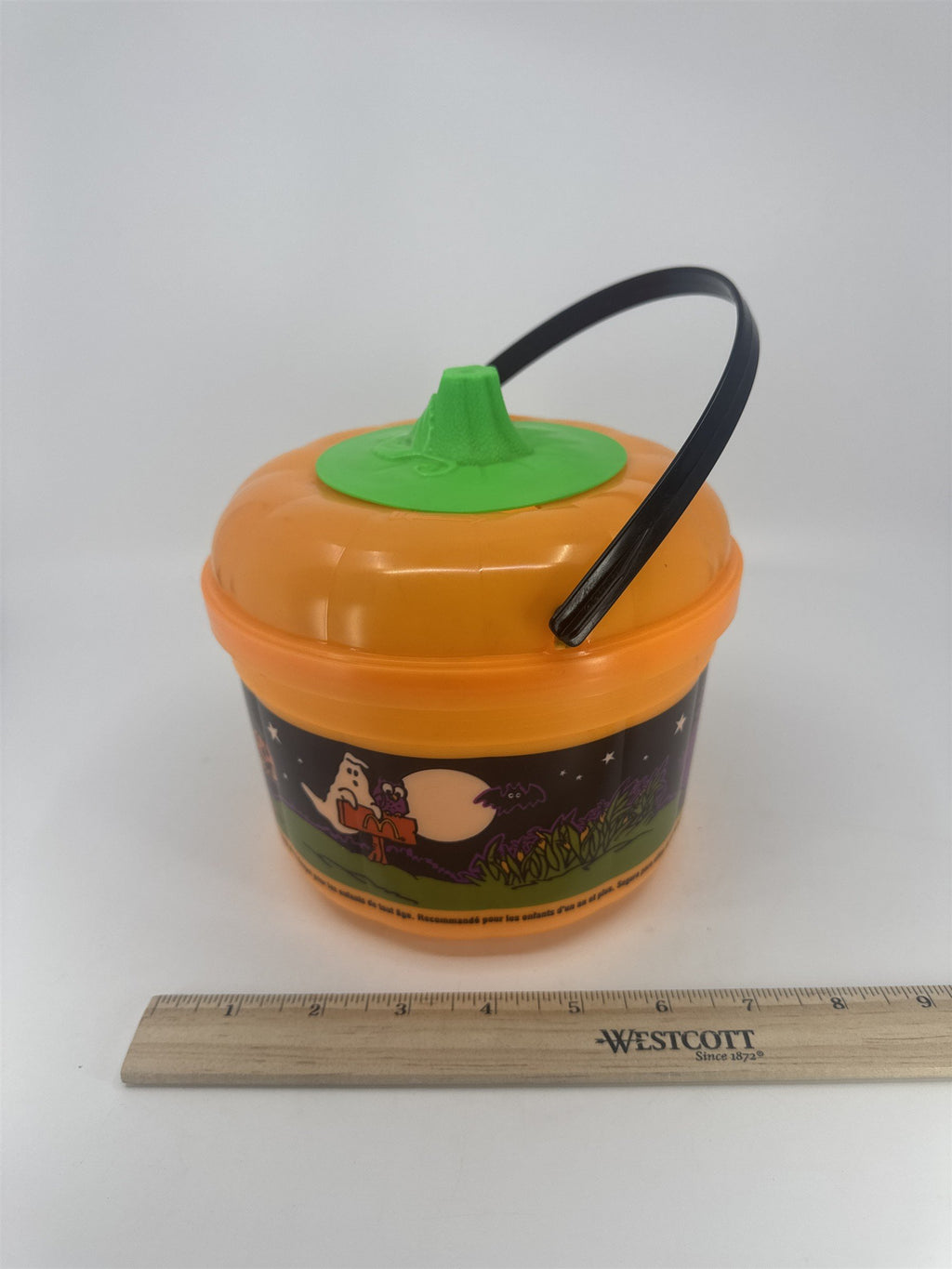 1999 McDonald's Boo Bucket Pail Orange Pumpkin Grimace Halloween Bucket