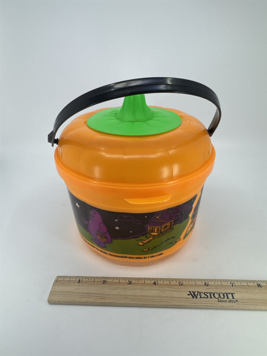 1999 McDonald's Boo Bucket Pail Orange Pumpkin Grimace Halloween Bucket