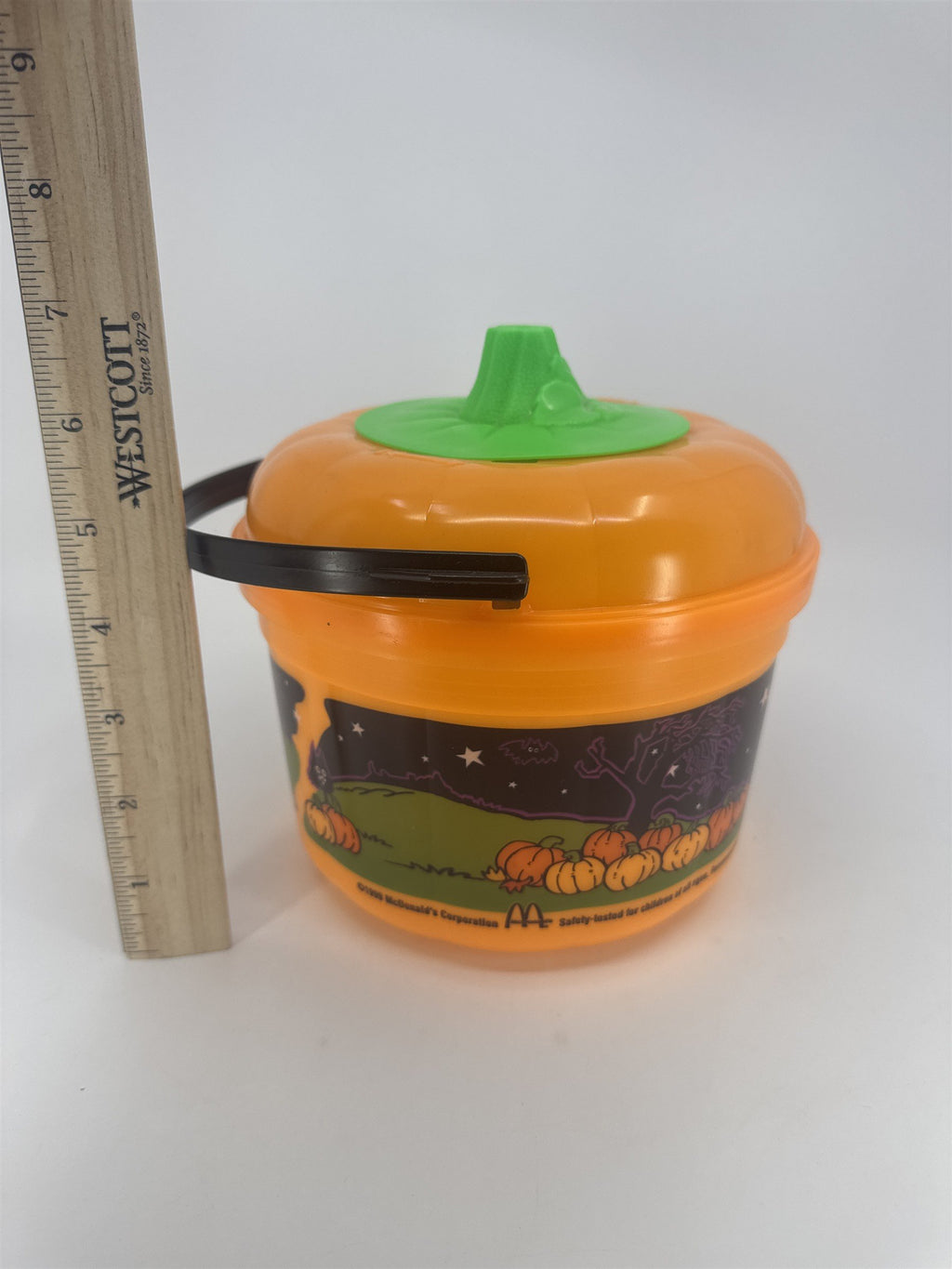 1999 McDonald's Boo Bucket Pail Orange Pumpkin Grimace Halloween Bucket