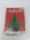 Vintage Beistle Christmas Honeycomb Art-Tissue Paper Green Tree Centerpiece