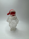 Vintage Santa Candy Container Bank Clear Plastic Blow Mold Christmas Figurine
