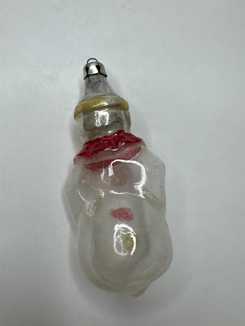 Antique Poland Blown Glass Clown Jester Figural Christmas Ornament Folk Art