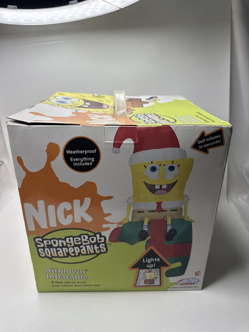 NICK Spongebob Squarepants Christmas Inflatable Airblown 8 Ft Tall Box New