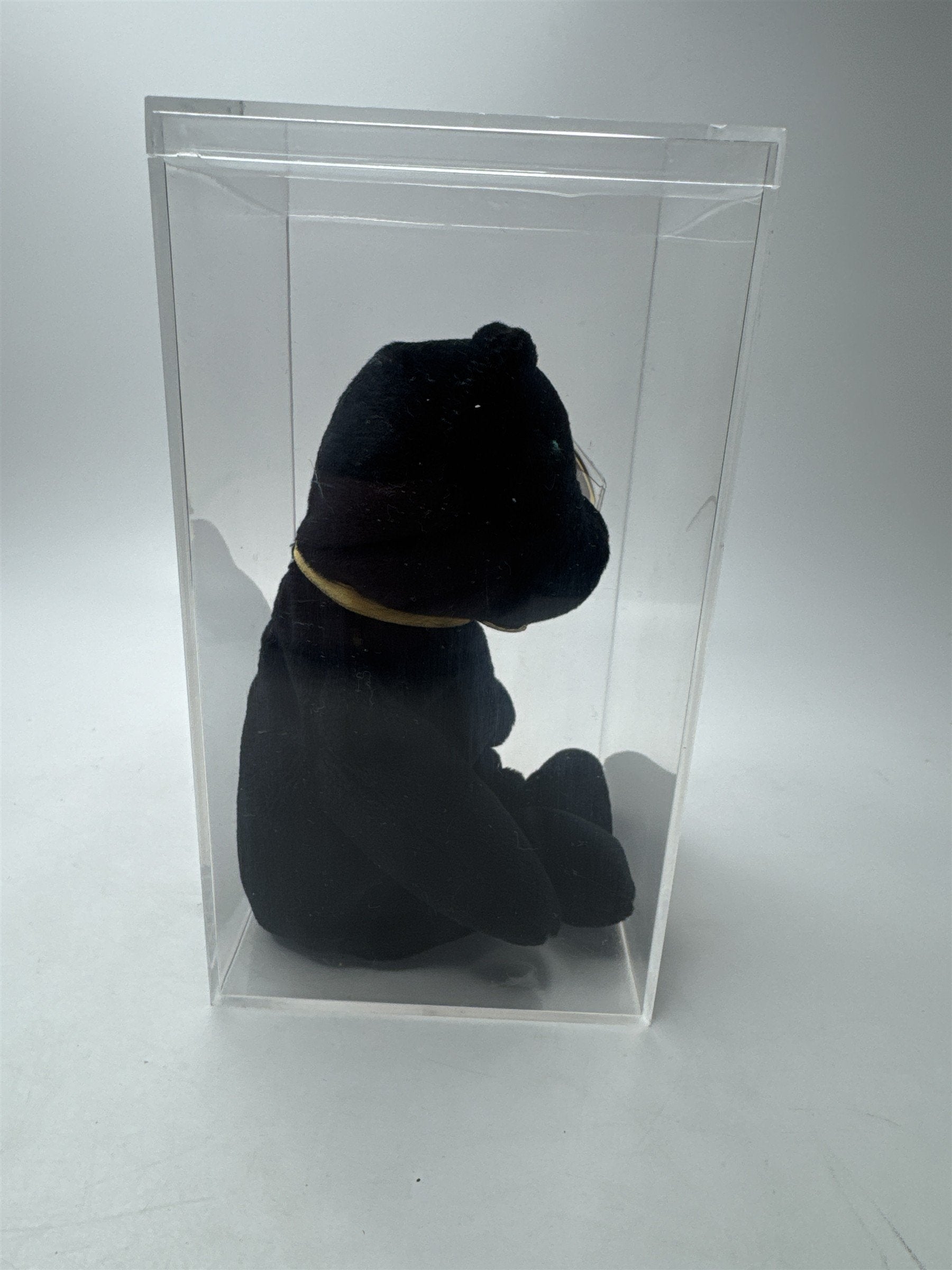 Ty Beanie Baby The End Black Bear 1999 Vintage Plush Retired Y2K w/ Case