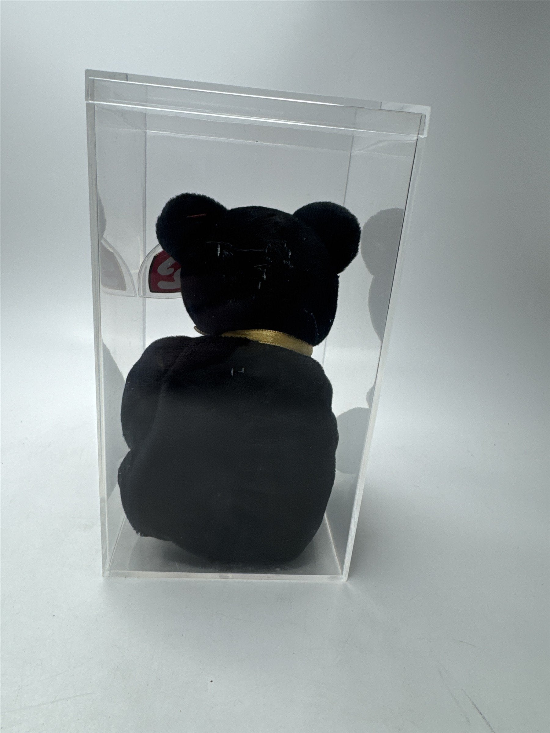 Ty Beanie Baby The End Black Bear 1999 Vintage Plush Retired Y2K w/ Case