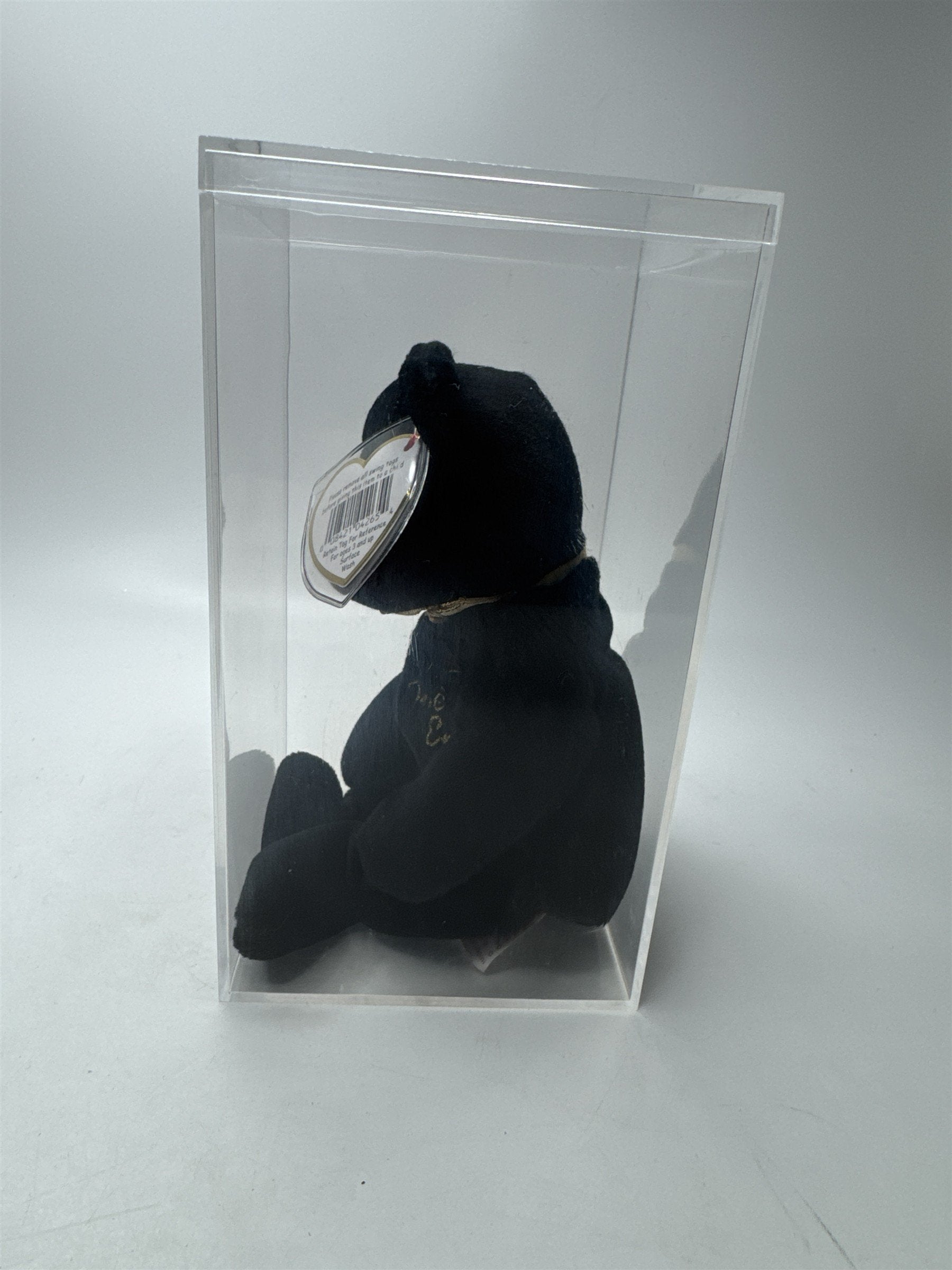 Ty Beanie Baby The End Black Bear 1999 Vintage Plush Retired Y2K w/ Case
