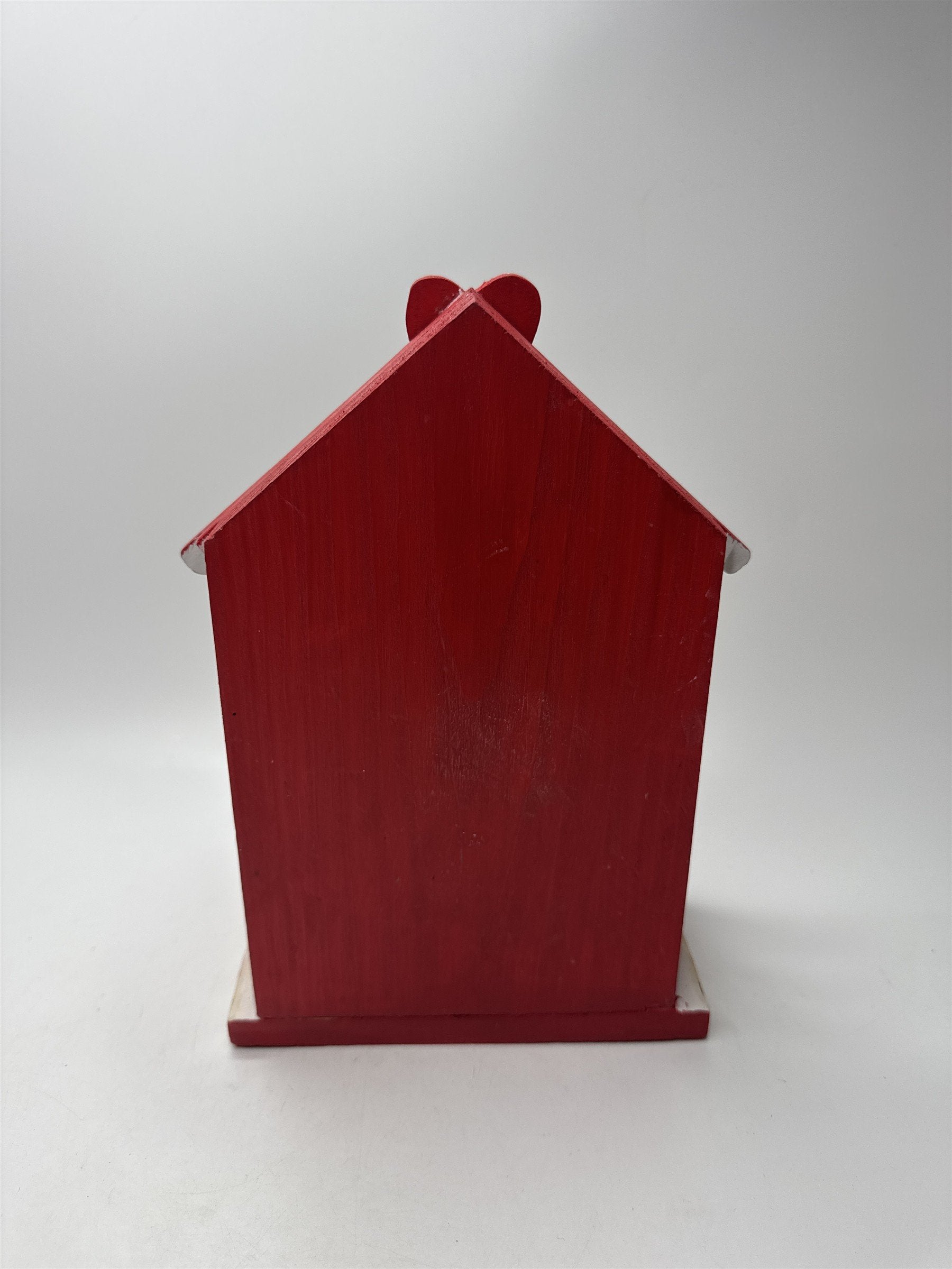 Wooden Gingerbread House Candy Cane Christmas Decor Storage Drawer Box