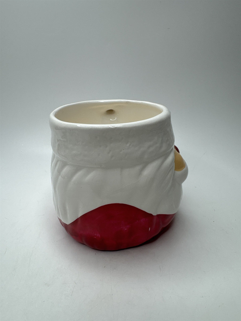 Ceramic Santa Claus Face Mug Christmas Holiday Coffee Cocoa Candy Cane Handle