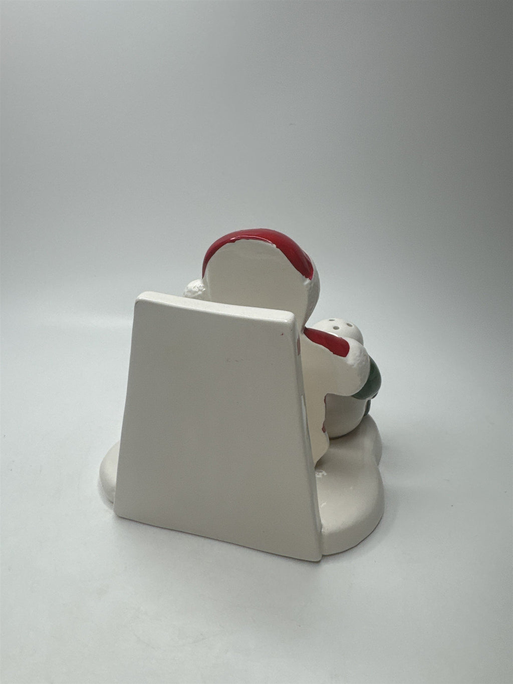 Santa Snowmen Napkin Holder & Salt Pepper Shakers Ceramic Christmas Table Set