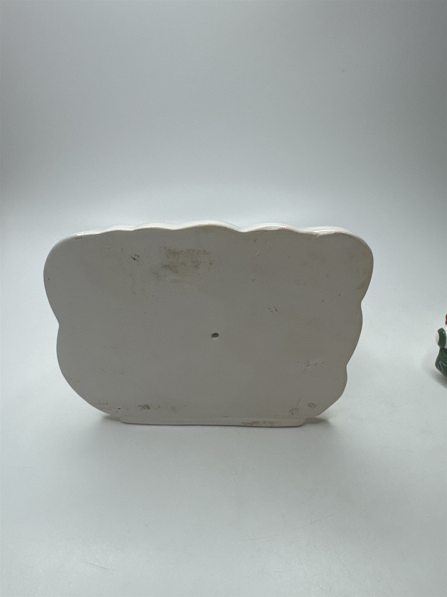 Santa Snowmen Napkin Holder & Salt Pepper Shakers Ceramic Christmas Table Set