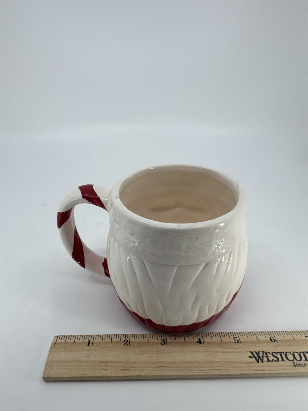 Ceramic Santa Clause Face Mug Christmas Holiday Coffee/Cocoa Mug *Chipped Paint