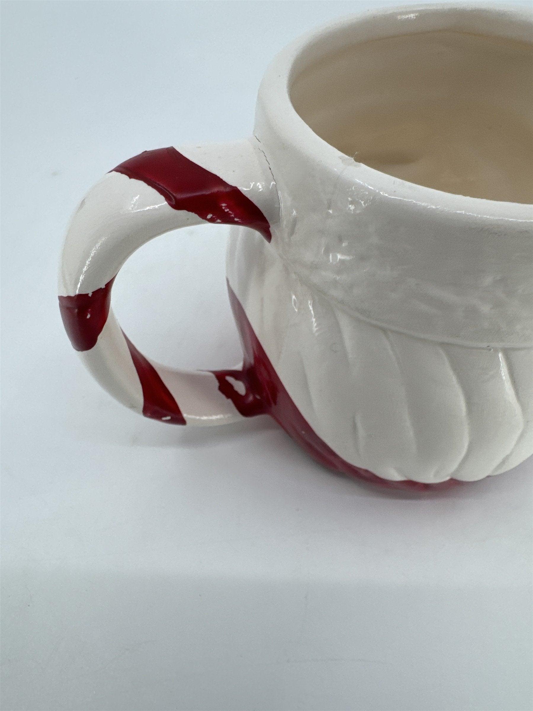 Ceramic Santa Clause Face Mug Christmas Holiday Coffee/Cocoa Mug *Chipped Paint
