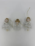 Set Of Three Vintage Home Interiors Christmas Angel Tree Ornaments